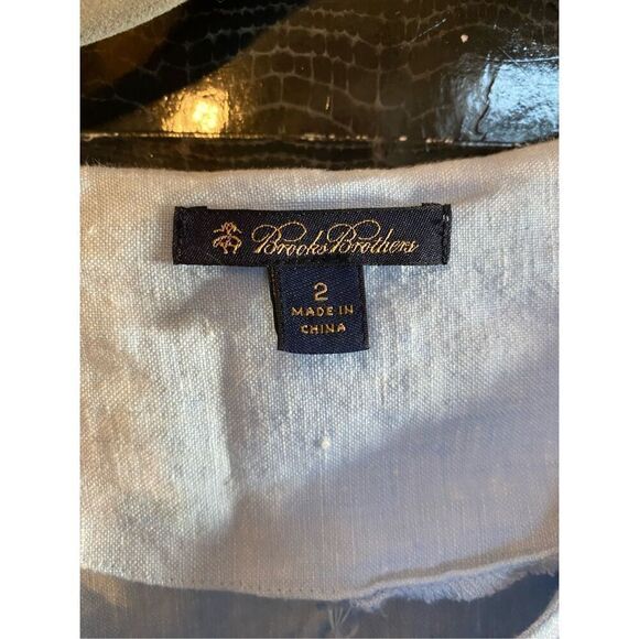 Brooks brothers, women’s blue embroidered tunic top size 2 - Picture 6 of 6